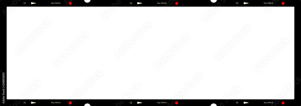 Empty super panorama photo negative, picture frame, free copy space, vector Empty super panorama photo negative, picture frame, free copy space, vector