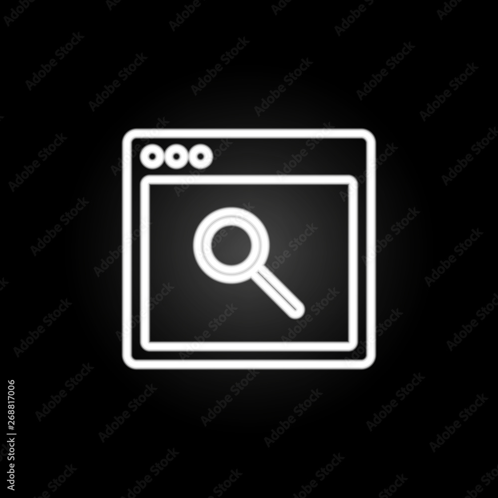 browser search sites neon icon. Elements of browser set. Simple icon for websites, web design, mobile app, info graphics browser search sites neon icon. Elements of browser set. Simple icon for websites, web design, mobile app, info graphics
