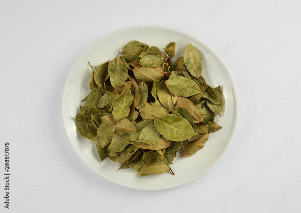 Vegetarian food leafs in plate Vegetarian food leafs in plate