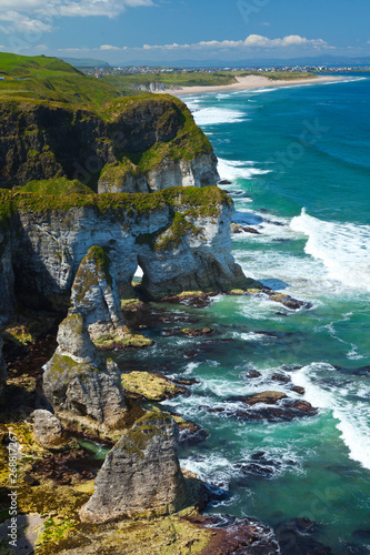 Magheracross Celtic searoad. Bushmills. Causeway Coastal Route. Antrim County, Northern Ireland, Europe photo