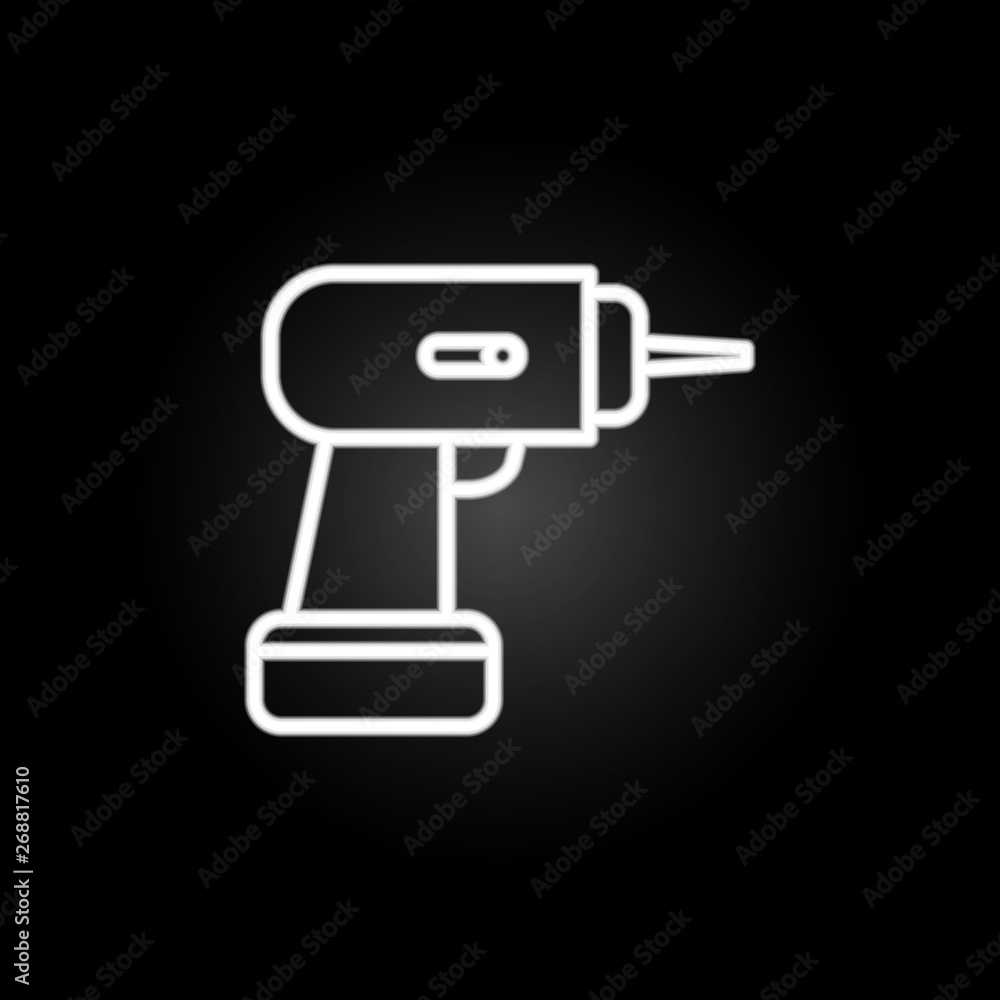 electricity, driller neon icon. Elements of electricity set. Simple icon for websites, web design, mobile app, info graphics electricity, driller neon icon. Elements of electricity set. Simple icon for websites, web design, mobile app, info graphics