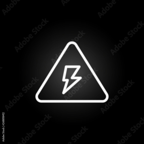 Free Download electricity, warning neon icon. Elements of electricity set. Simple icon for websites, web design, mobile app, info graphics - GFXLoad