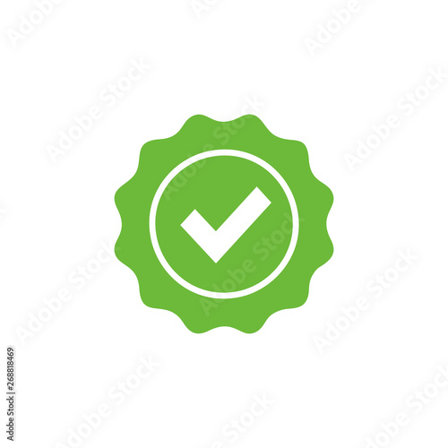 Approved or Certified Medal Icon Vector