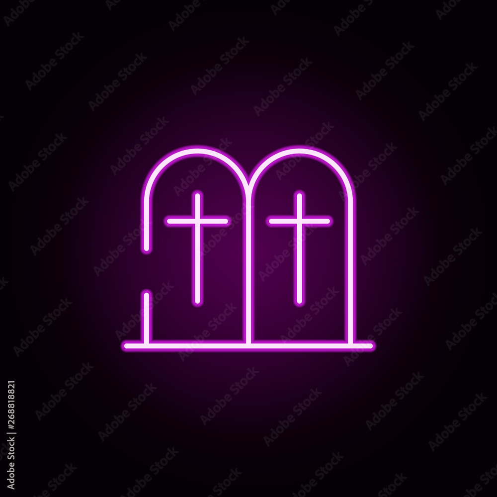 grave neon icon. Elements of hannukah set. Simple icon for websites, web design, mobile app, info graphics grave neon icon. Elements of hannukah set. Simple icon for websites, web design, mobile app, info graphics