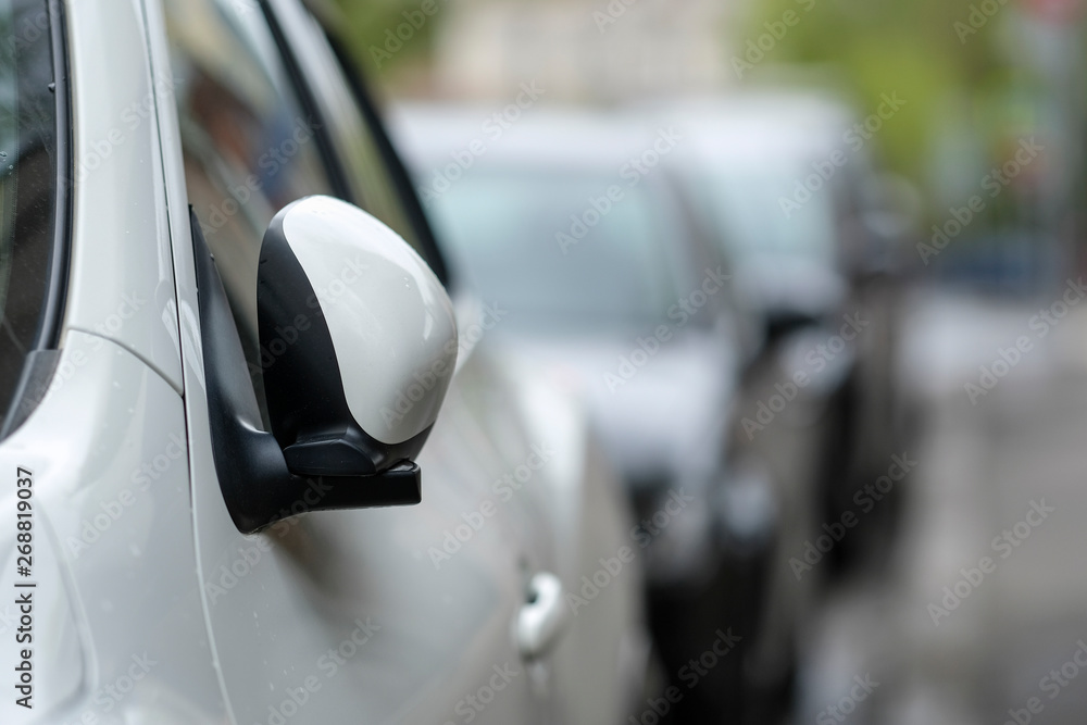 Moscow, Russia - May, 2, 2019: cars on a parking in Moscow