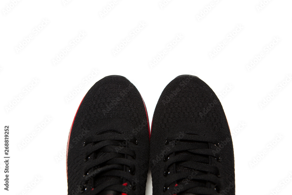 Sport black sneakers isolated on white background Sport black sneakers isolated on white background