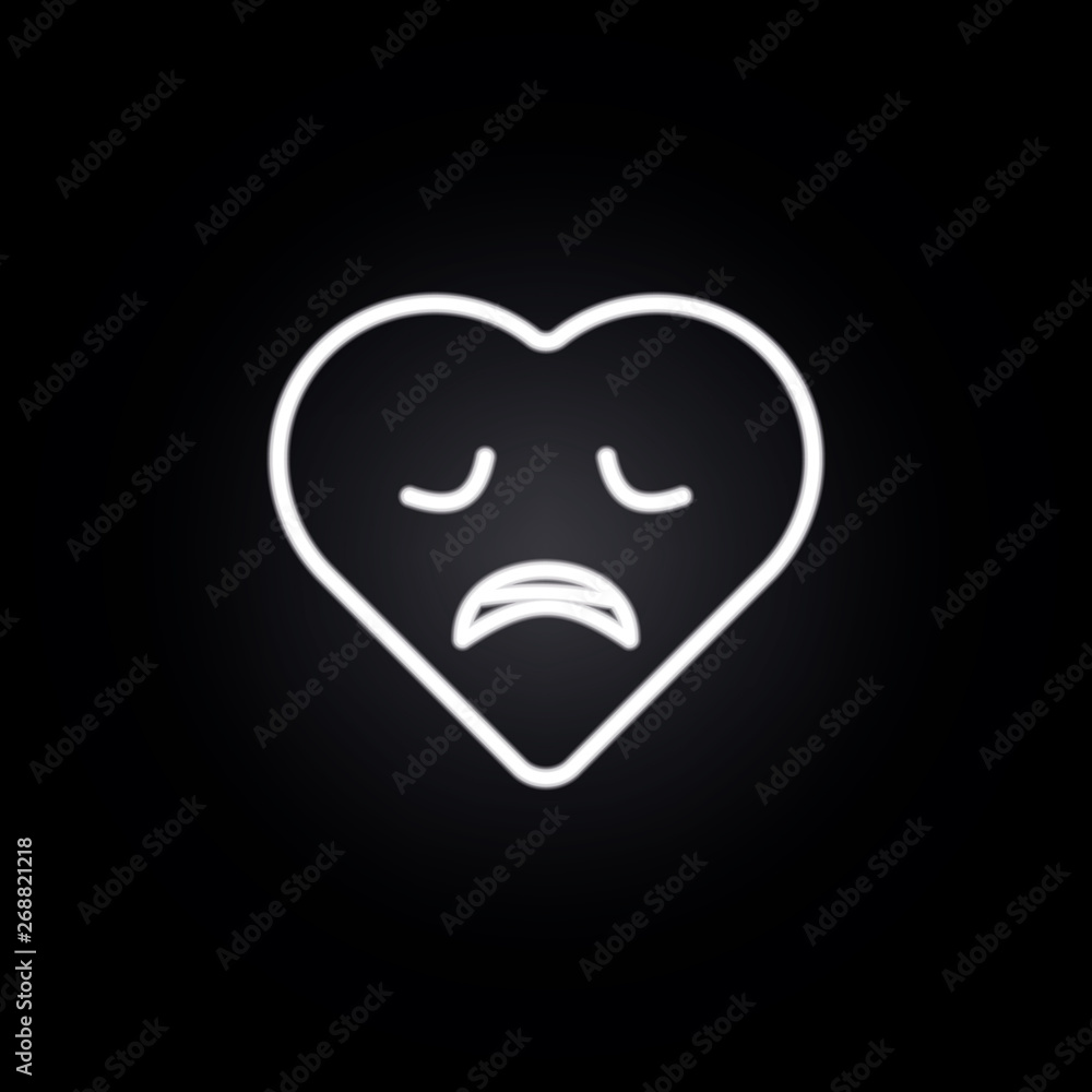 disappointed emoji neon icon. Elements of electricity set. Simple icon for websites, web design, mobile app, info graphics disappointed emoji neon icon. Elements of electricity set. Simple icon for websites, web design, mobile app, info graphics