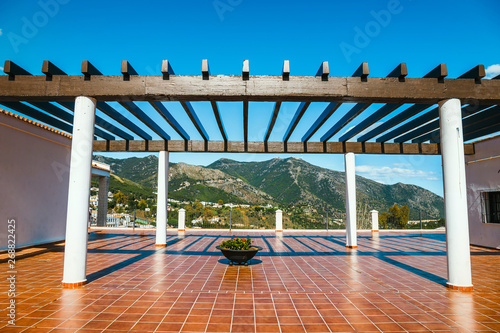 Cuadro en lienzo viewpoint in Mijas near malaga, Andalusia, Spain