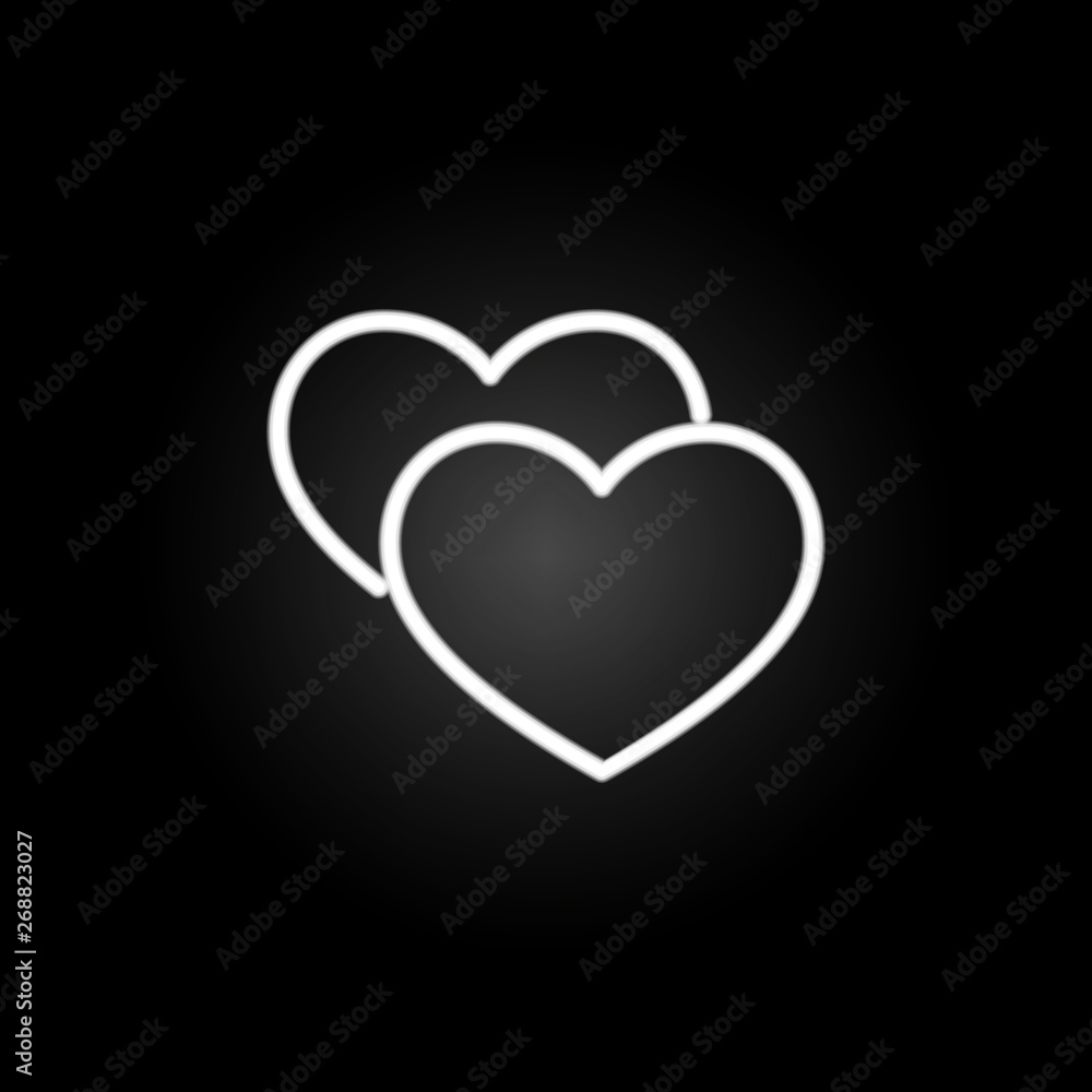 heart couple neon icon. Elements of Heartbeat set. Simple icon for websites, web design, mobile app, info graphics heart couple neon icon. Elements of Heartbeat set. Simple icon for websites, web design, mobile app, info graphics