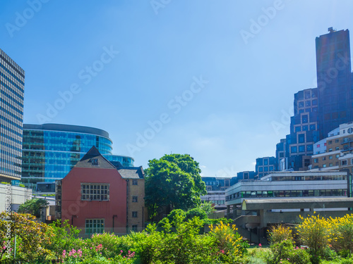 The Barbican Centre in London is one of the most popular and famous examples of Brutalist architecture in the world. photo