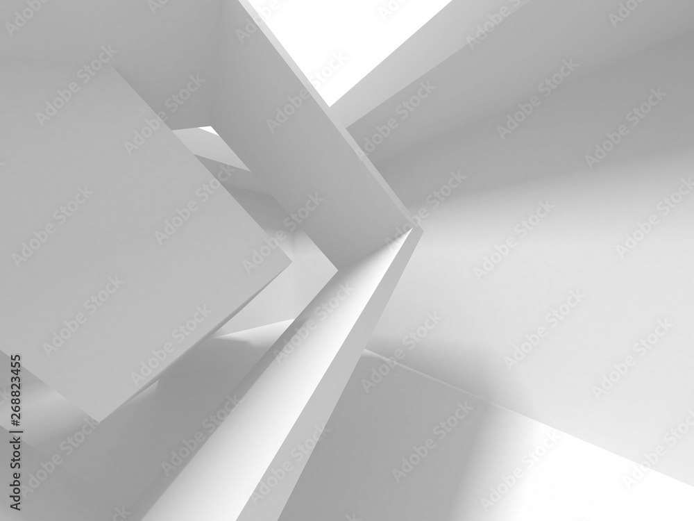 Futuristic White Architecture Design Background Futuristic White Architecture Design Background