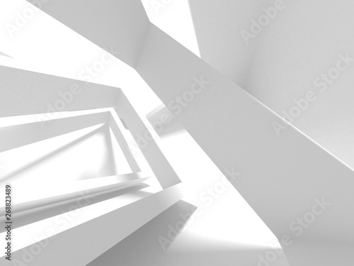 Futuristic White Architecture Design Background