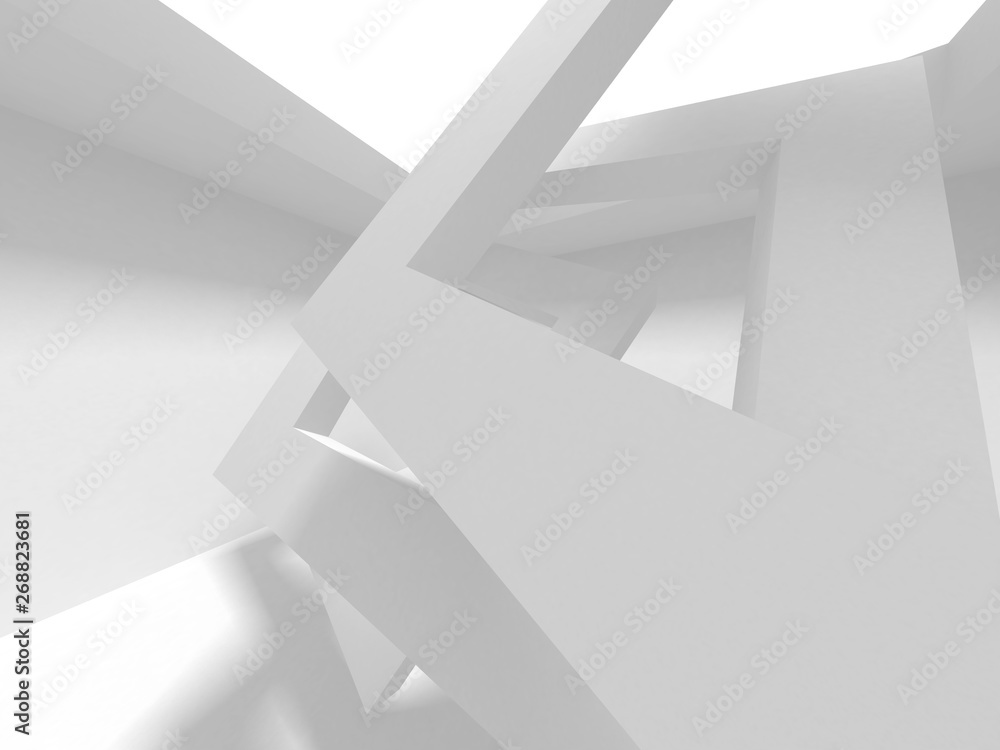 Futuristic White Architecture Design Background Futuristic White Architecture Design Background