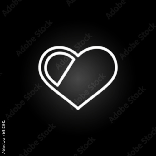 heart surgery neon icon. Elements of Heartbeat set. Simple icon for websites, web design, mobile app, info graphics