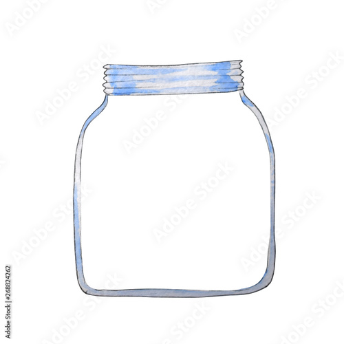 Hand painted watercolor space elements.