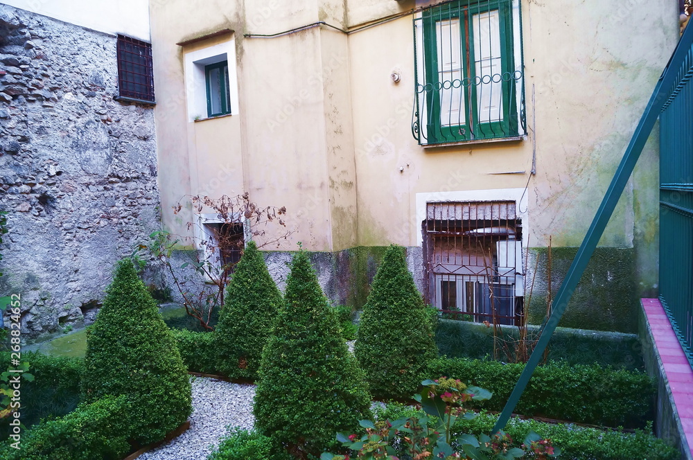 Garden in the historic center of Salerno, Italy