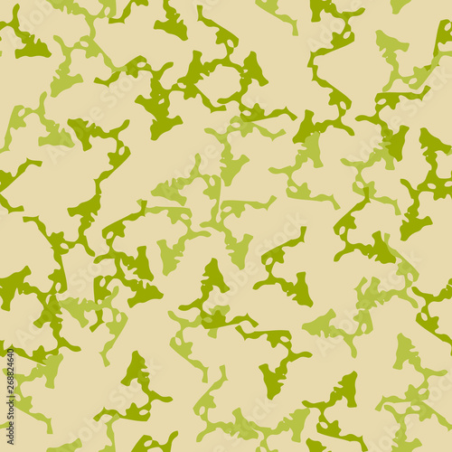 Field camouflage of various shades of green and beige colors