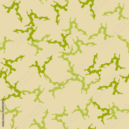 Field camouflage of various shades of green and beige colors