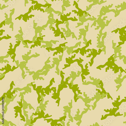 Field camouflage of various shades of green and beige colors