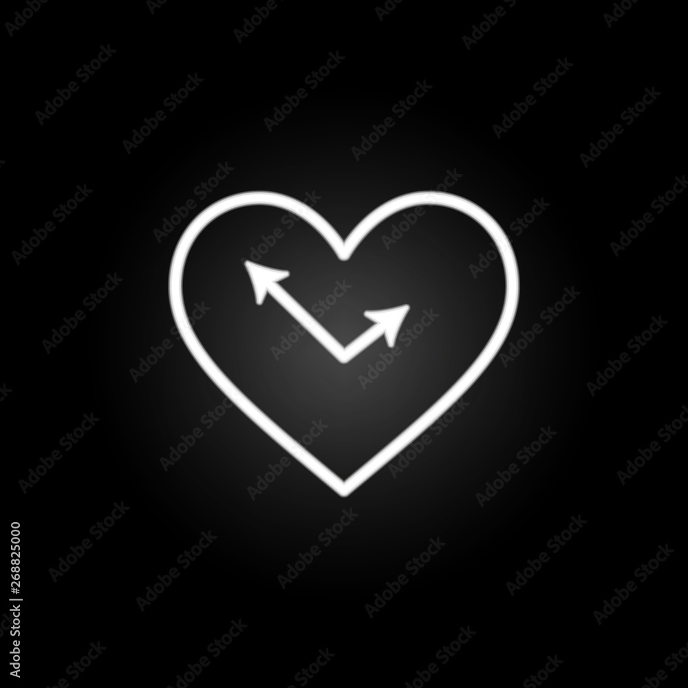 heart wall clock neon icon. Elements of Heartbeat set. Simple icon for websites, web design, mobile app, info graphics heart wall clock neon icon. Elements of Heartbeat set. Simple icon for websites, web design, mobile app, info graphics