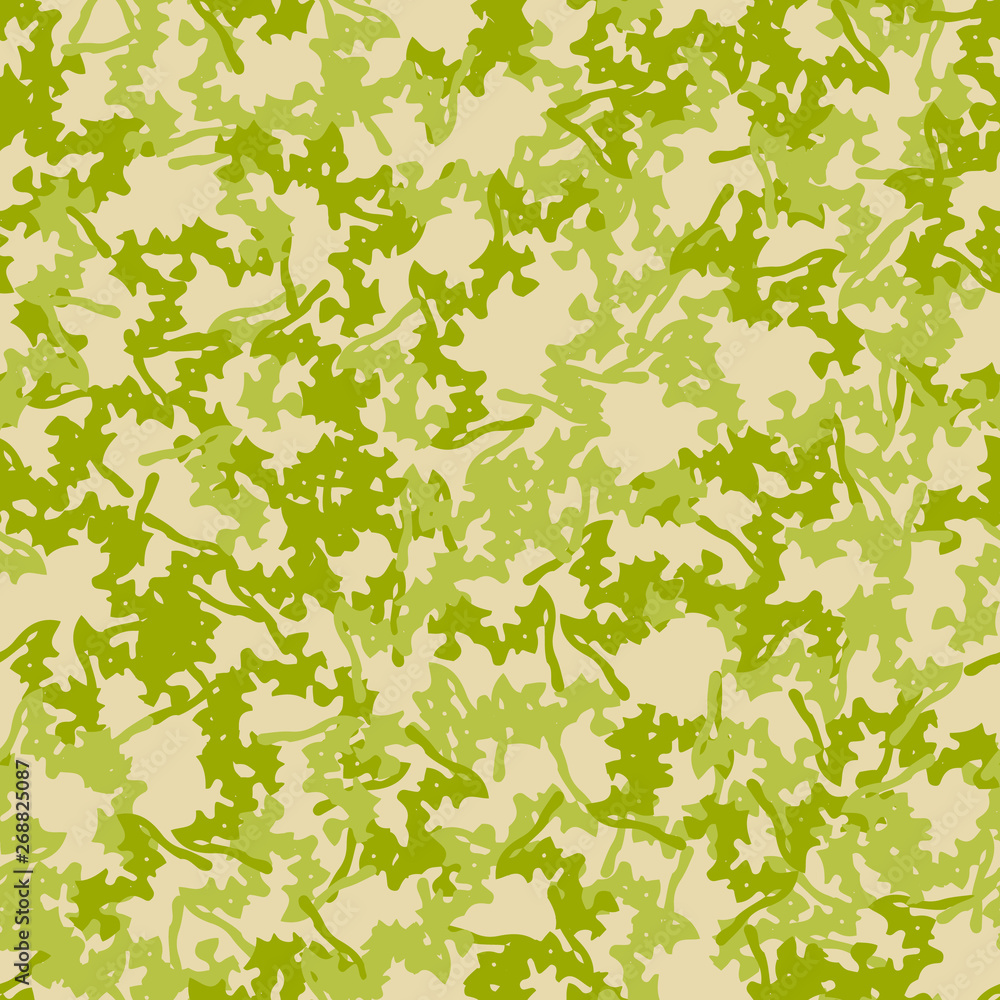 Field camouflage of various shades of green and beige colors Field camouflage of various shades of green and beige colors