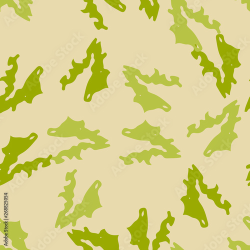 Field camouflage of various shades of green and beige colors