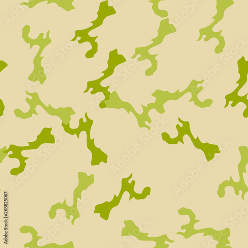 Field camouflage of various shades of green and beige colors