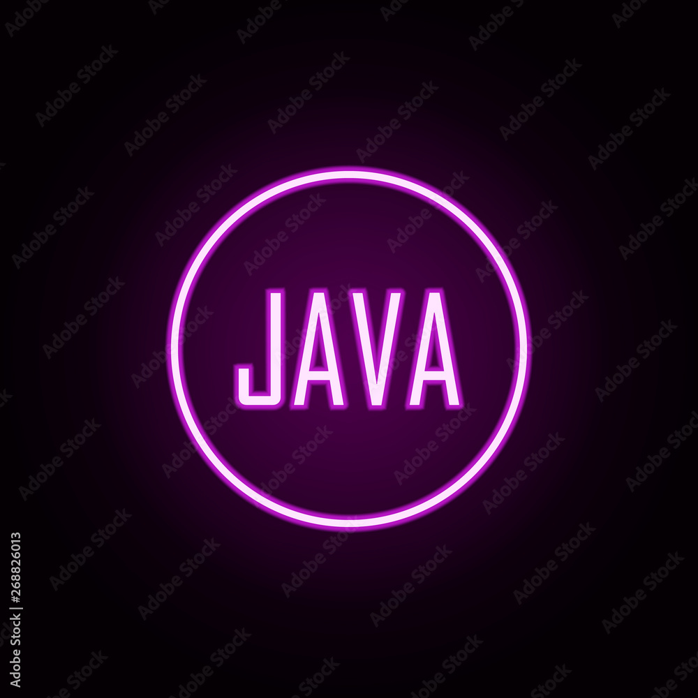 java neon icon. Elements of online and web set. Simple icon for websites, web design, mobile app, info graphics java neon icon. Elements of online and web set. Simple icon for websites, web design, mobile app, info graphics