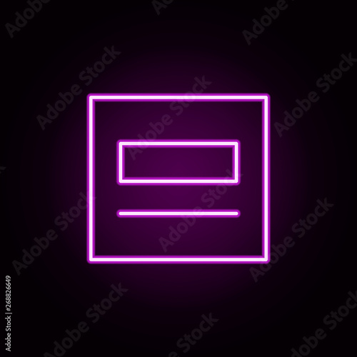 photo upload neon icon. Elements of online and web set. Simple icon for websites, web design, mobile app, info graphics