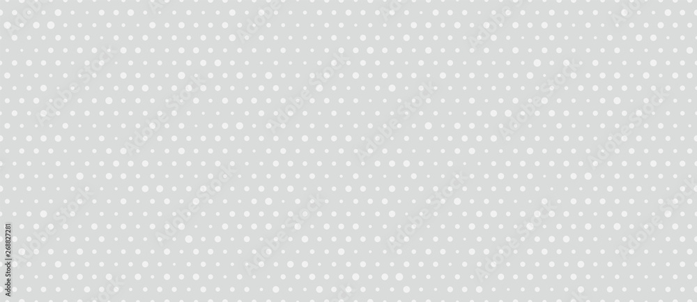 Gray background. Polka dots pattern. Halftone graphics.  Screentone.  （網点パターンの背景）