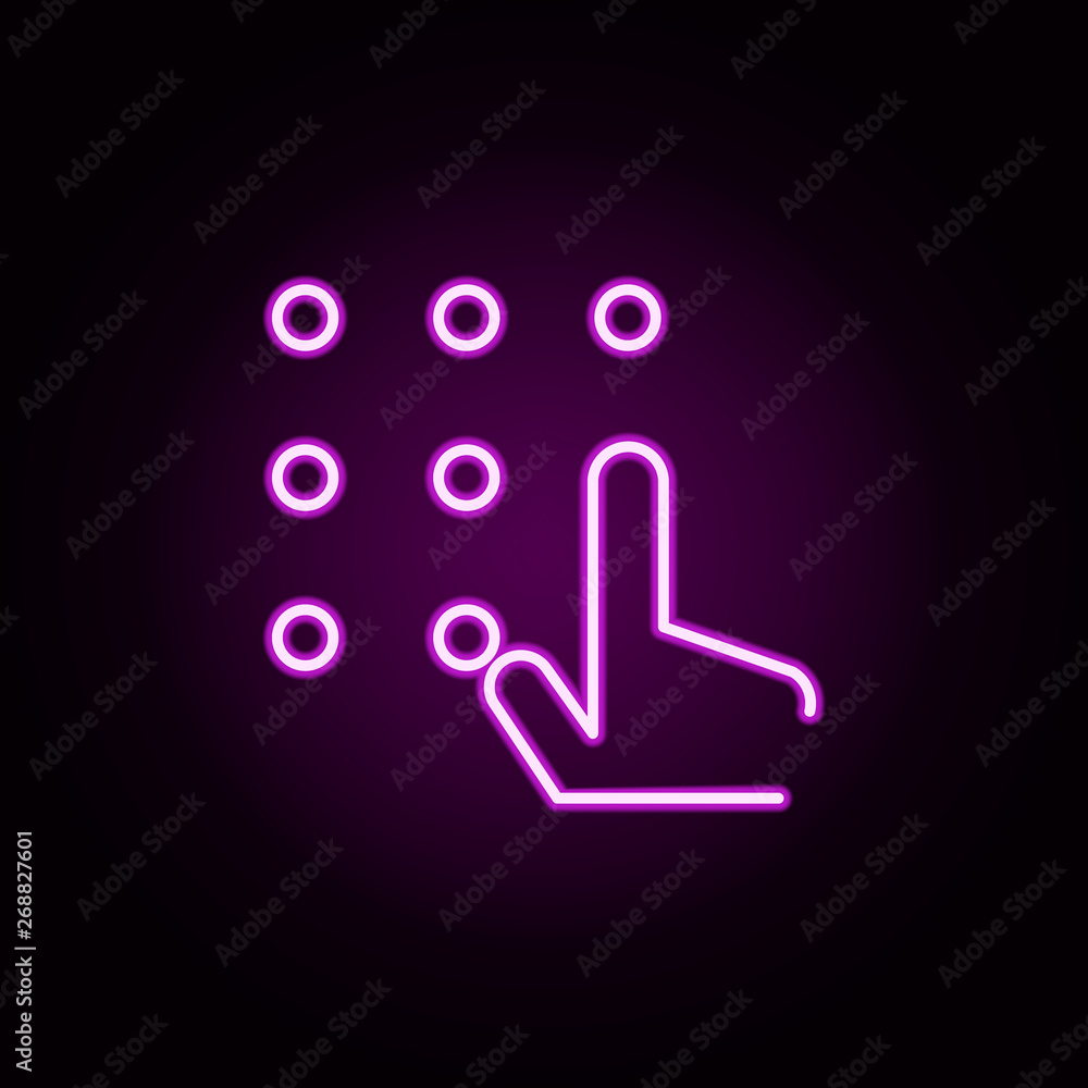 screen lock, pattern neon icon. Elements of security set. Simple icon for websites, web design, mobile app, info graphics screen lock, pattern neon icon. Elements of security set. Simple icon for websites, web design, mobile app, info graphics