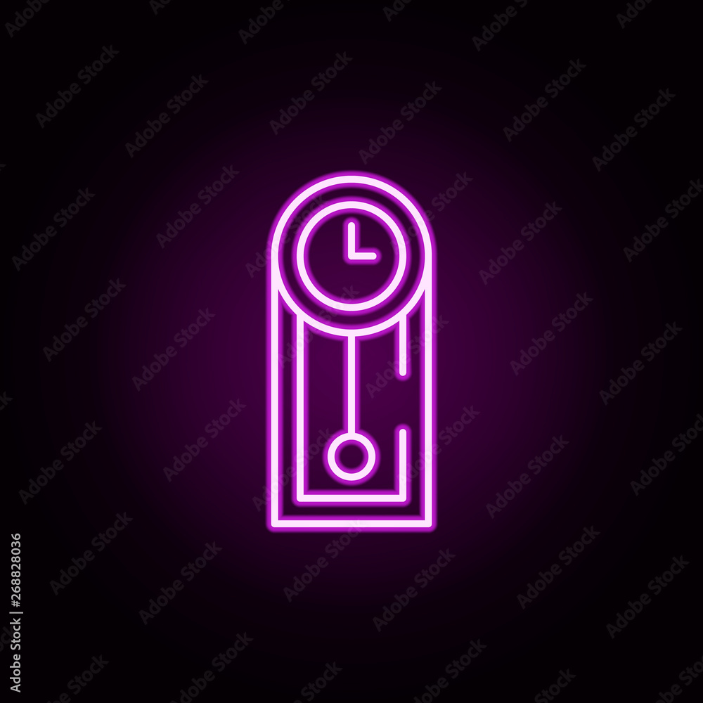 clock neon icon. Elements of speedometer set. Simple icon for websites, web design, mobile app, info graphics clock neon icon. Elements of speedometer set. Simple icon for websites, web design, mobile app, info graphics