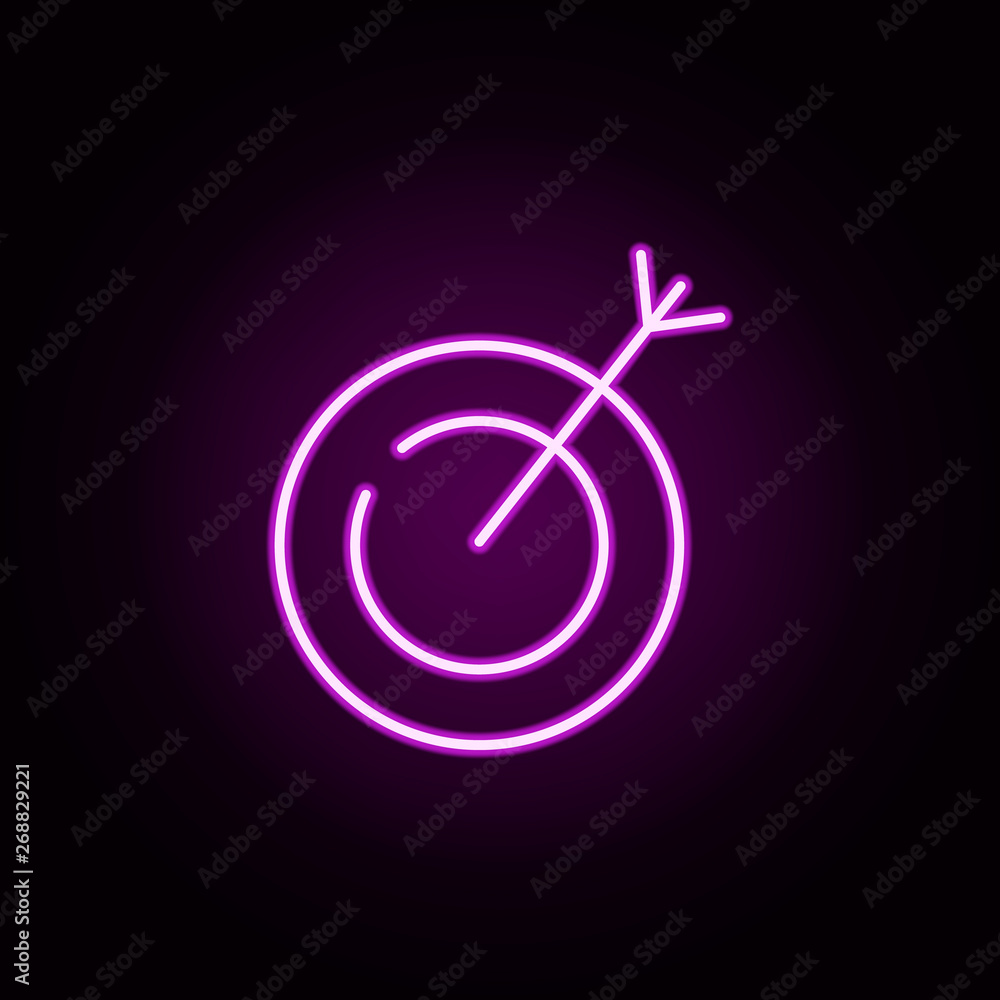 target, dartboard neon icon. Elements of stratup set. Simple icon for websites, web design, mobile app, info graphics target, dartboard neon icon. Elements of stratup set. Simple icon for websites, web design, mobile app, info graphics