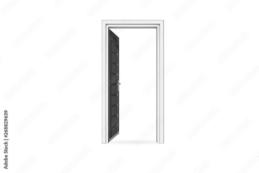 Opened Door with Copy Space on White Opened Door with Copy Space on White