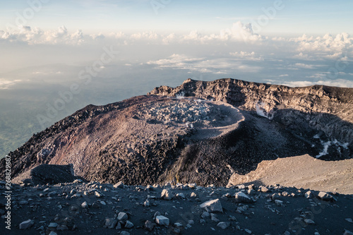 The crater of the volcano Semeru photo