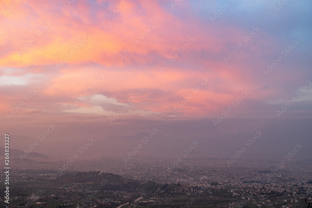Sunset over Kathmandu