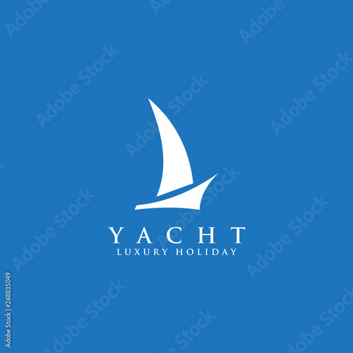 Yacht logo design inspiration vector template
