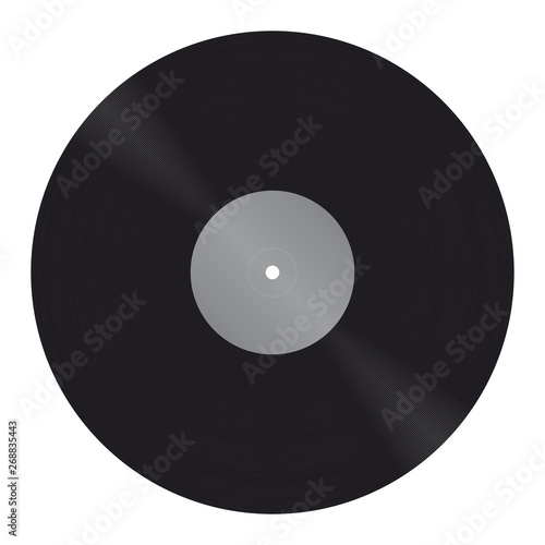 Realistic vector vinyl disc - empty