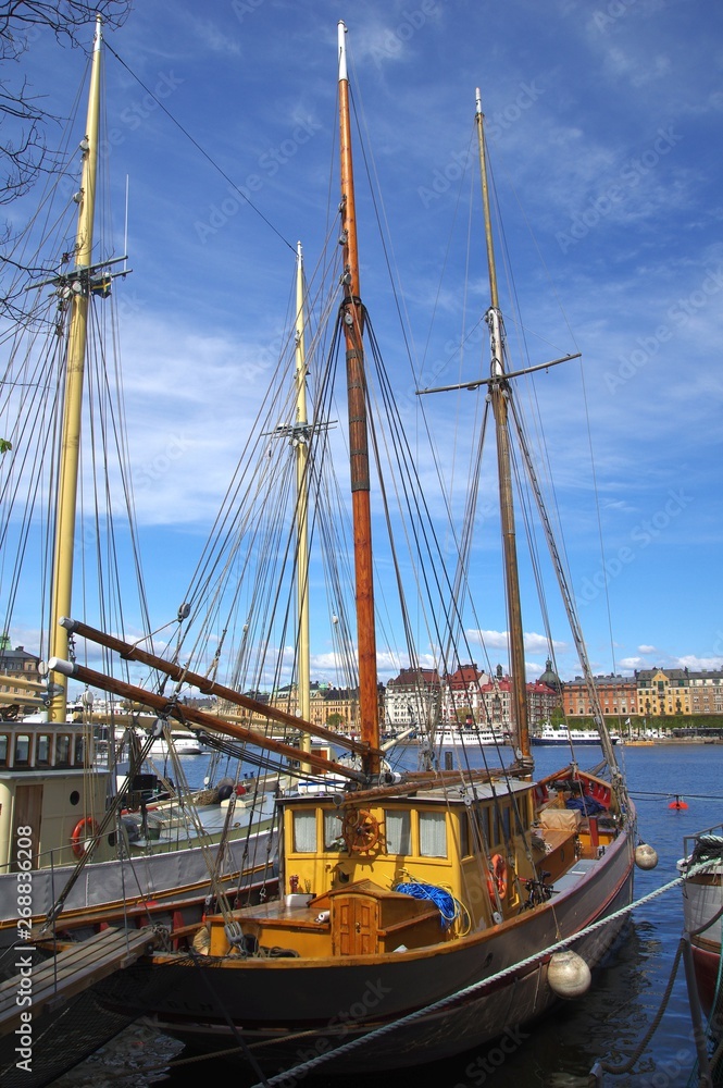 Segelschiff im stockholmer Hafen