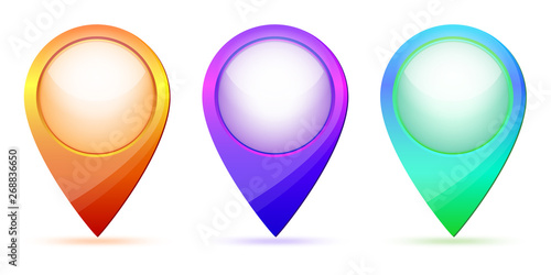 Free Download Set of color Map Pointers. Vector illustration. - GFXLoad