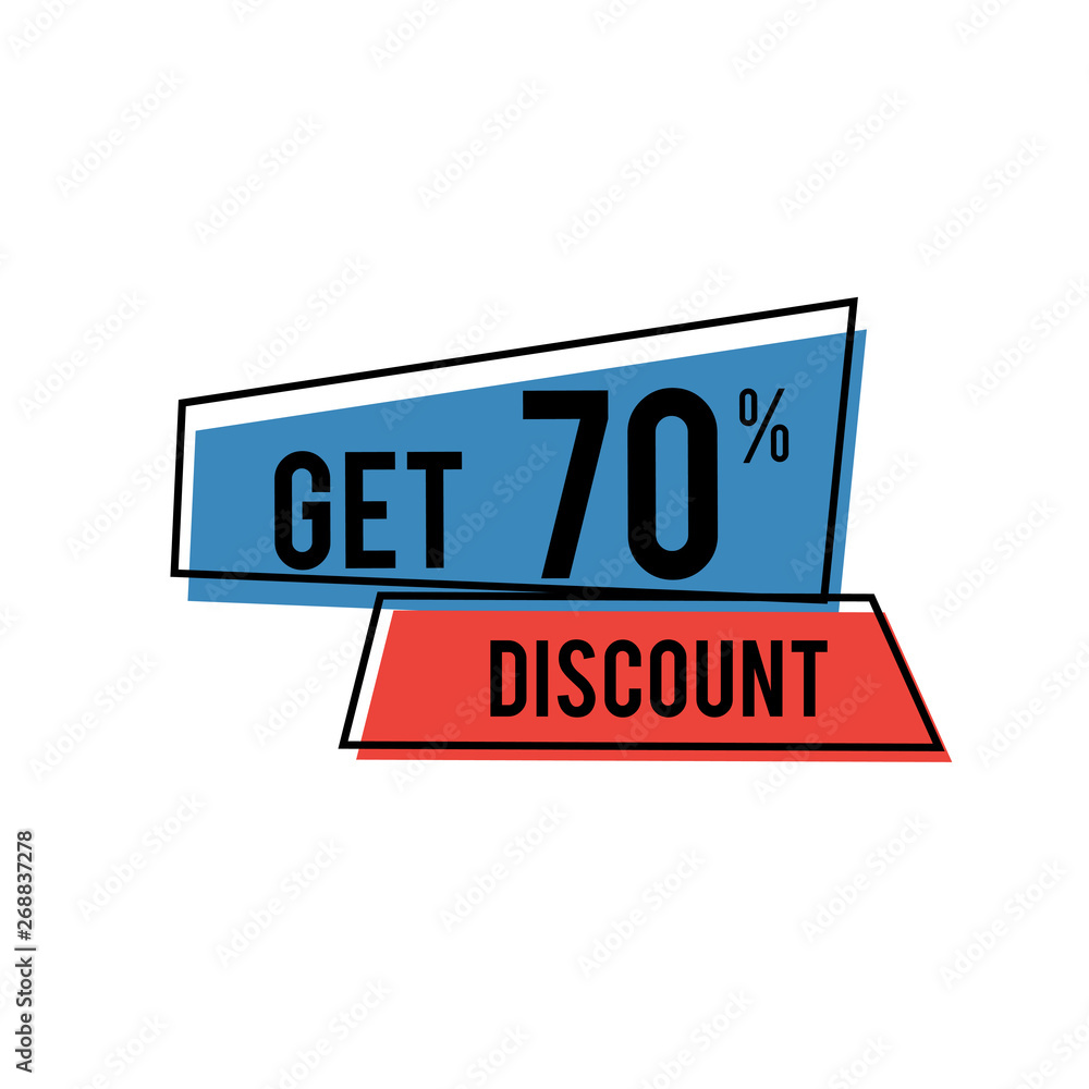 Special Discount 70% design label illustration vector Special Discount 70% design label illustration vector