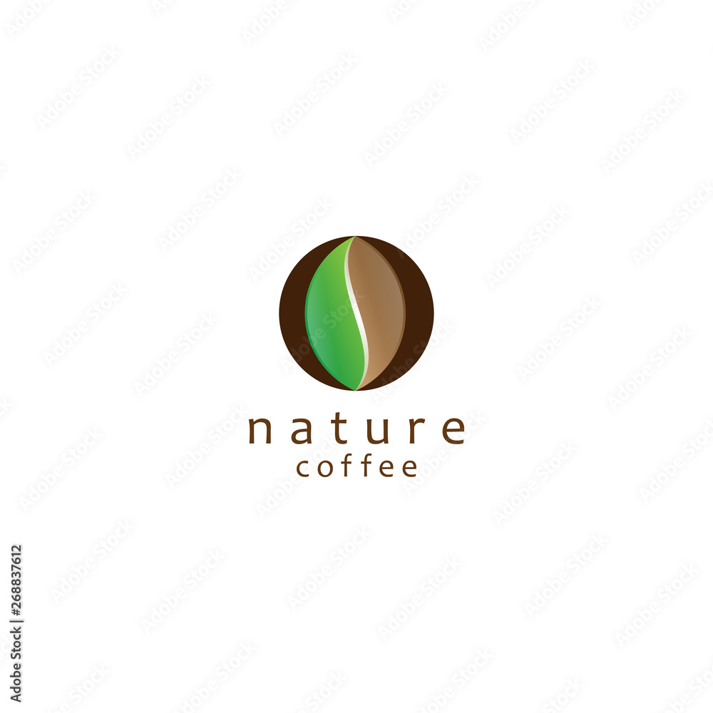 Nature Coffee Logo Design Vector