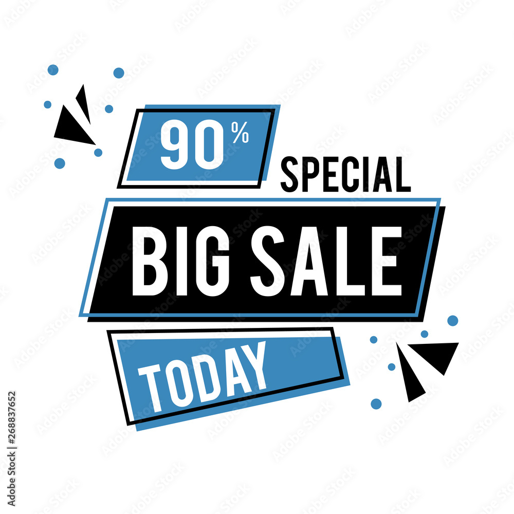 Big sale Special Discount 90% design label illustration vector