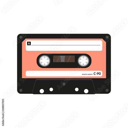 Audio Cassette. Vector Illustration.