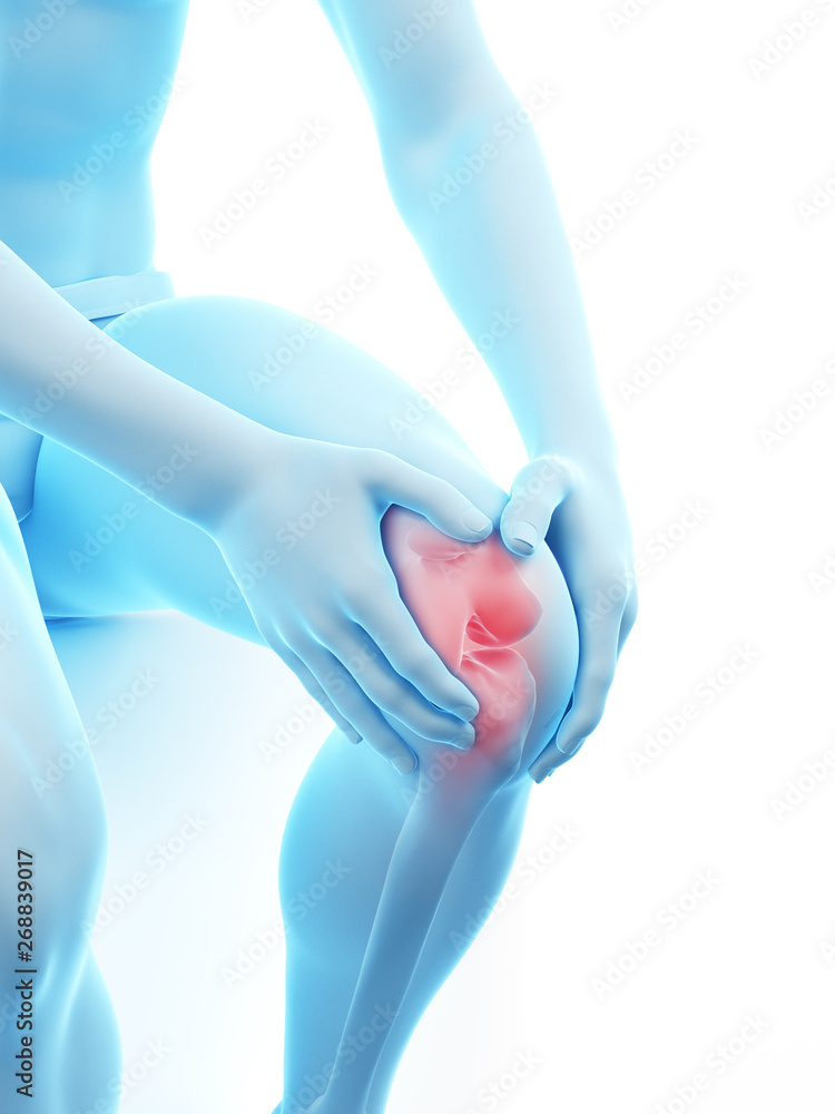 3d rendered medically accurate illustration of a mans painful knee 3d rendered medically accurate illustration of a mans painful knee