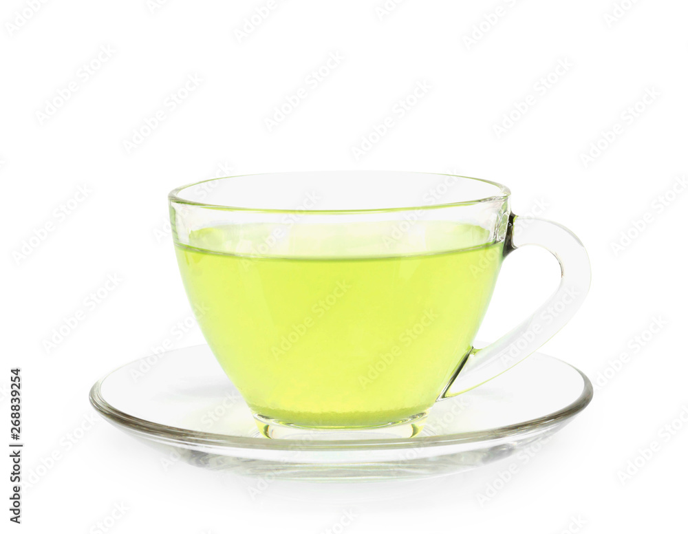 Glass of lemon grass juice isolated on white background Glass of lemon grass juice isolated on white background