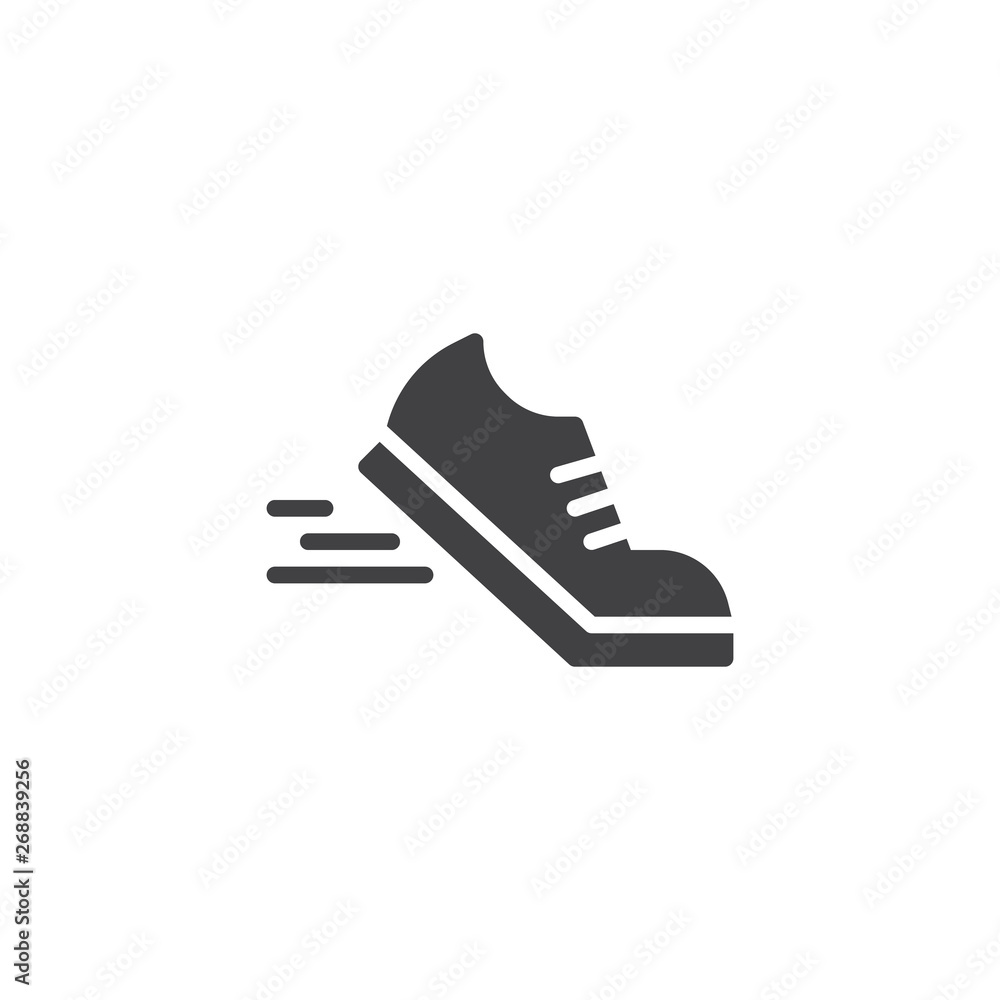 Running shoes vector icon. filled flat sign for mobile concept and web ...