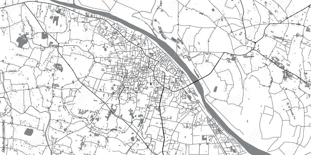 Obraz premium Urban vector city map of Mymensingh, Bangladesh