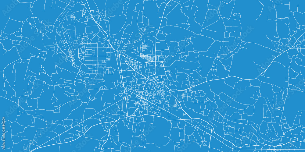 Urban vector city map of Jessore, Bangladesh