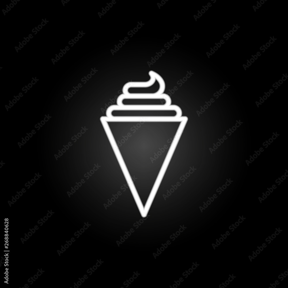 Ice-cream neon icon. Elements of summer set. Simple icon for websites, web design, mobile app, info graphics Ice-cream neon icon. Elements of summer set. Simple icon for websites, web design, mobile app, info graphics